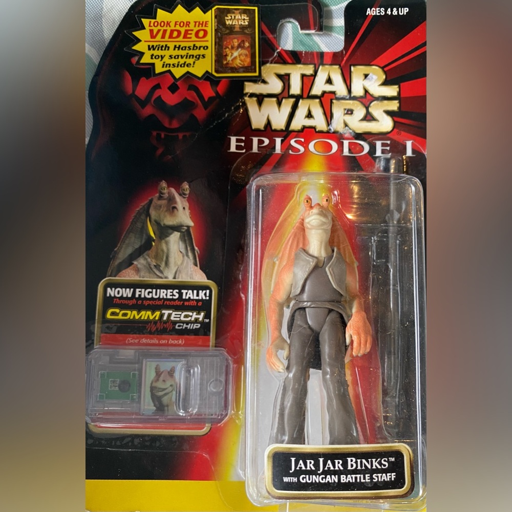 Star Wars Episode I Jar Jar Binks Figure with CommTech Chip